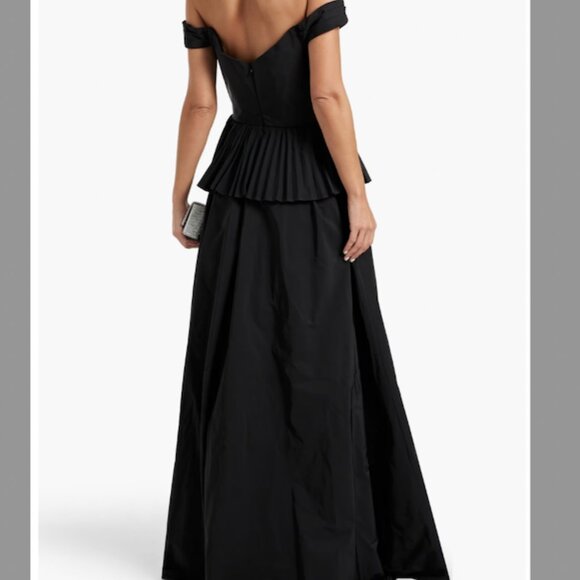 Marchesa Notte Peplum Taffeta Gown (size 16) - Picture 3 of 3